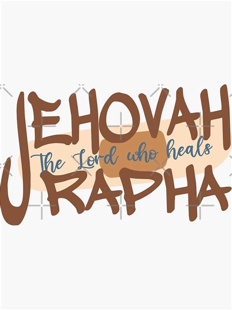 Jehovah Rapha Exodus 15 26 Sticker For Sale By Zionbi Redbubble