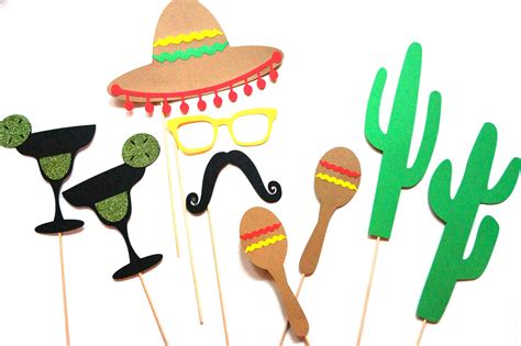 Mexican Themed Wedding Reception Photo Booth Props