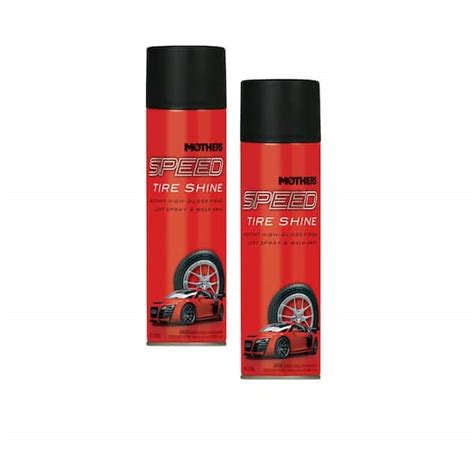 Mothers 15 Oz Speed Tire Shine Aerosol Spray 2 Pack 169152 The