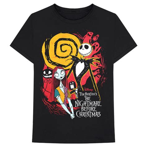 The Nightmare Before Christmas Ghosts Black T Shirt