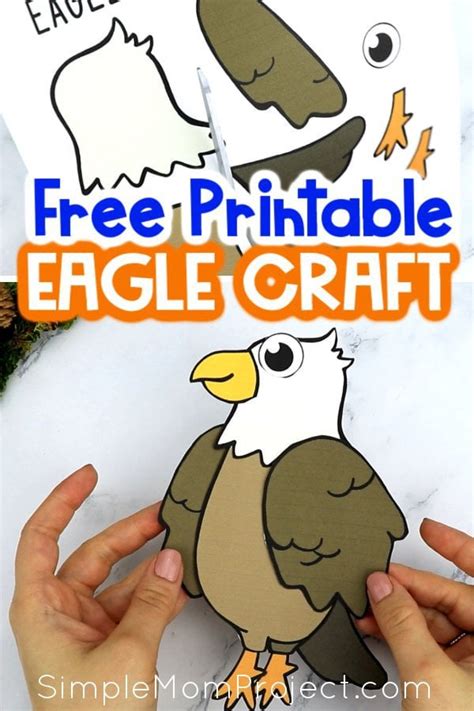 Free Printable Cut And Paste Bald Eagle Craft For Kids Simple Mom Project