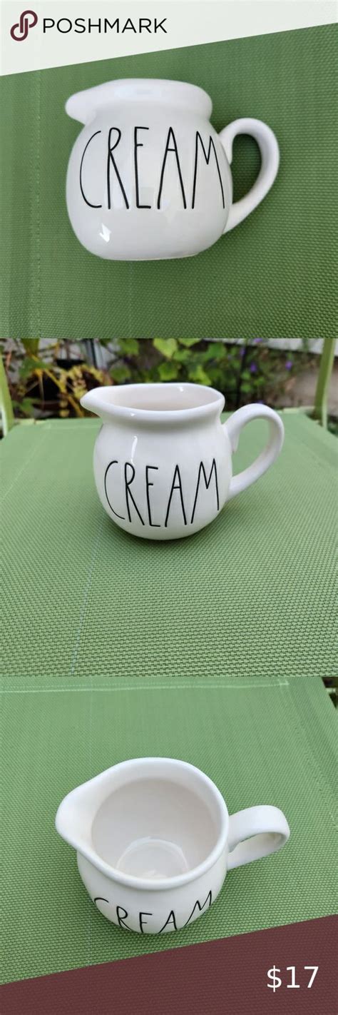 Rae Dunn CREAM Creamer Pitcher 16oz Cream Cream Creamer Pitcher