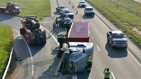 I 485 Near Providence Backed Up Because Of Overturned Tractor Trailer