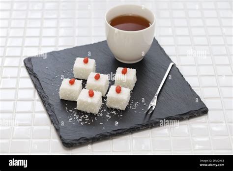homemade coconut milk pudding chinese dim sum dessert stock photo alamy