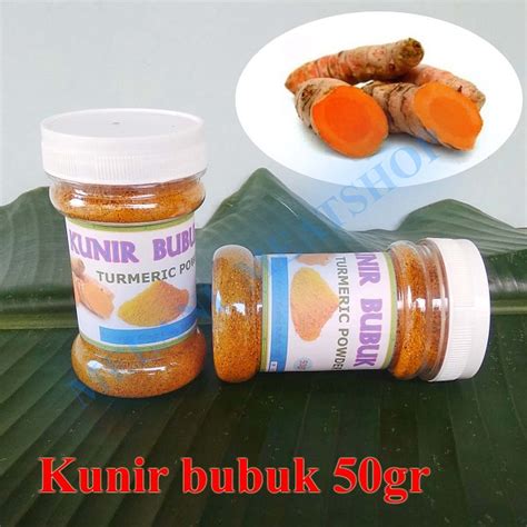 Jual Kunir Bubuk Rempah Bumbu 50gr Turmeric Powder Kemasan Botol 50 Gr