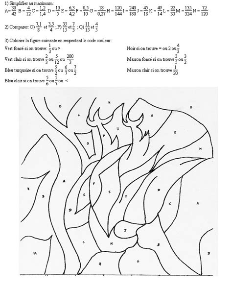 Fractions Et Coloriages Magiques En 5ème