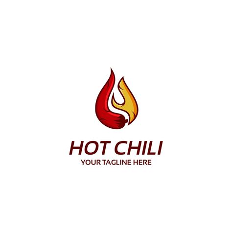 Chili and fire logo - vector illustration, Chili and fire logo emblem ...