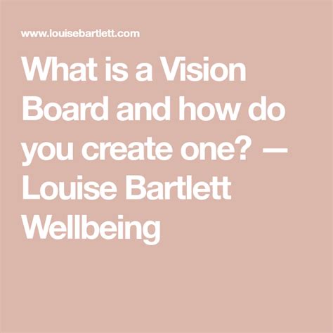 What Is A Vision Board And How Do I Create One Louise Bartlett