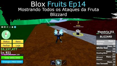 Blox Fruits Ep Mostrando Todos Os Ataques Da Nova Fruta Blizzard