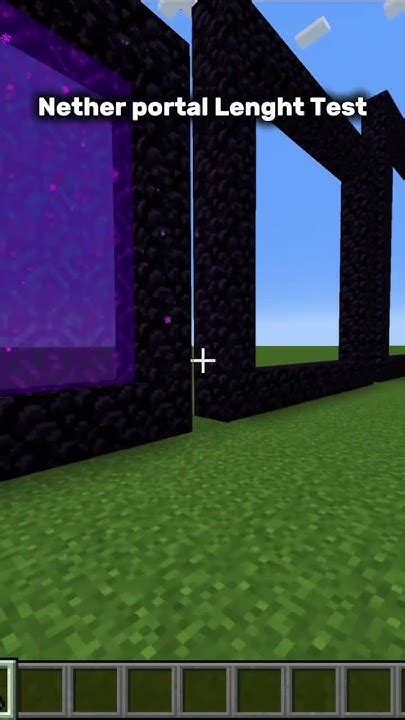 Nether Portal Length Test In Minecraft🥵🔥max Is 23x23minecraft