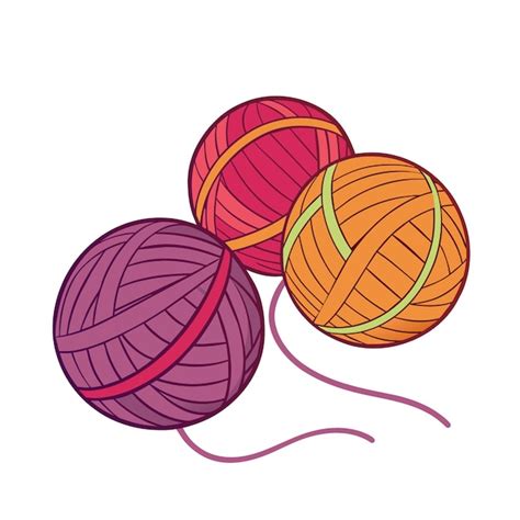 Premium Vector Balls Of Yarn With Knitting Needles Of Wool Tools For