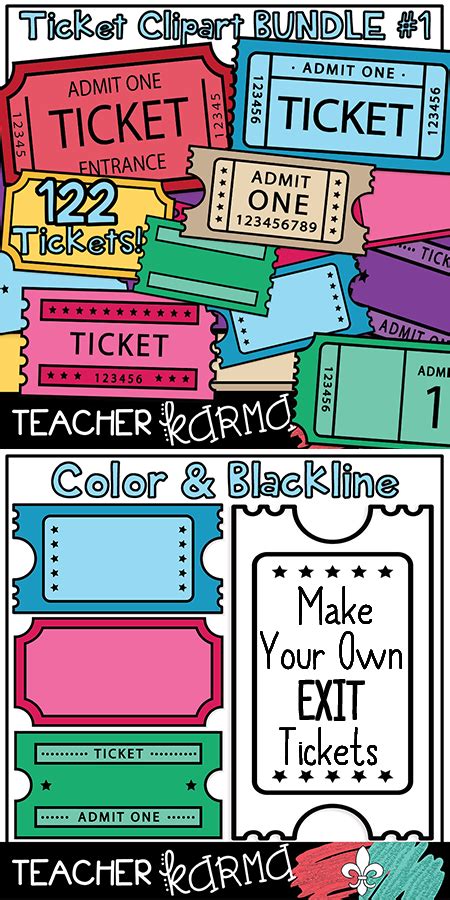 Ticket Templates Bundle 1 Exit Tickets Exit Tickets Ticket Template Admit Ticket