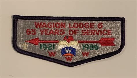 Oa Wagion Lodge Years Of Service Flap Mint Ebay