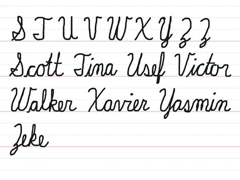 Xavier In Cursive Writing