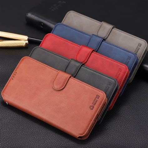 Azns Funda De Cuero Pu Con Tapa Para Xiaomi Redmi Note 5 6 7 8 K20 K30 Pro A2 Lite Redmi