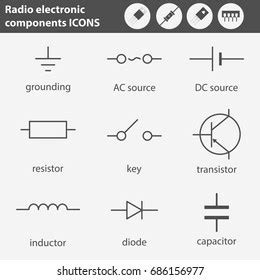 Diodes And Bridge Rectifier Electrical Symbols Vector Image Atelier