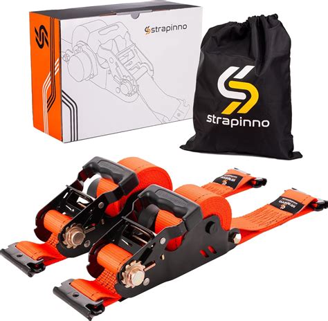 Strapinno E Track Retractable Ratchet Tie Down Straps 2 In X 15 Ft