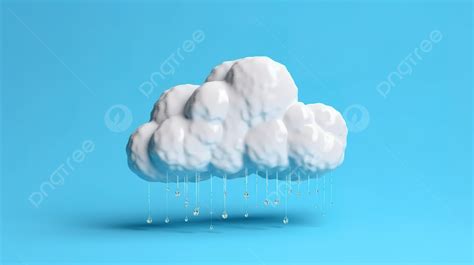 Fondo Nube De Lluvia D Naturalista A La Deriva Sobre Un Fondo Azul