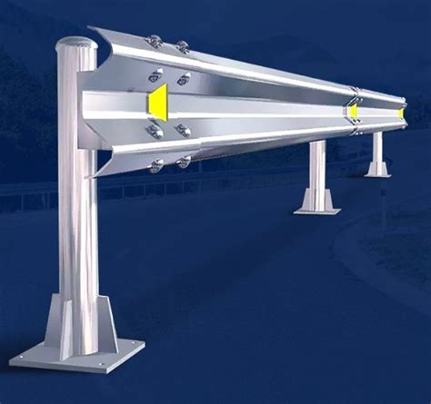 Roadway Safety W Beam Steel Crash Barrier Hot Dipped Galvanized Highway