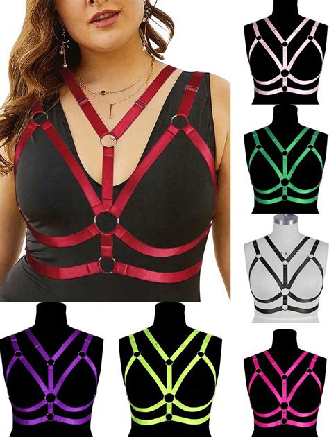 Women Plus Size Harness Elastic Cupless Cage Bra Sexy Lingerie For Women Adjustable Hollow Out