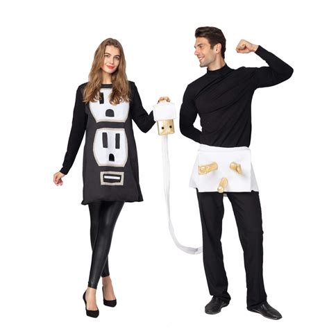 Spooktacular Creations Couple Costumes For Adults USB Light Plug And