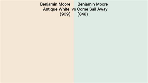 Benjamin Moore Antique White Vs Come Sail Away Side By Side Comparison