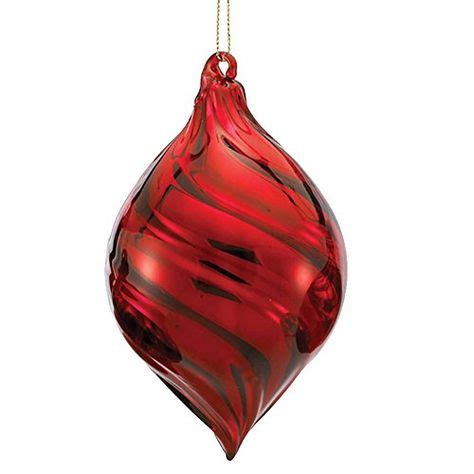 Glass Red Finial Christmas Ornament 90mm D1999-B Kurt Adler | Christmas ...