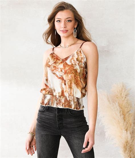 Willow And Root Marbled Satin Tank Top Womens Tank Tops In Marble Buckle