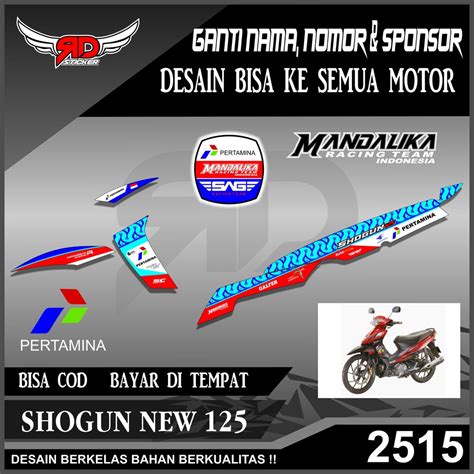 Jual Striping Stiker Shogun New Mandalika Racing Livery Stiker