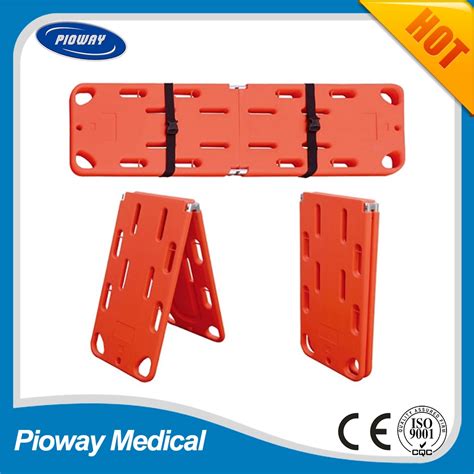 Hospital Rescue Patient Transfer Double Foldable Spine Board Stretcher