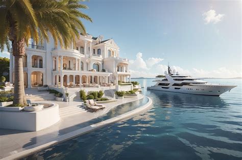 Premium AI Image A Luxurious Waterfront Property Escape Your Ultimate