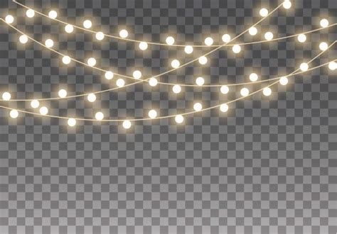 Luces De Navidad Aisladas Sobre Fondo Tr Premium Vector Freepik