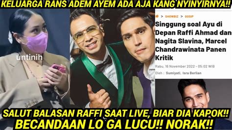 RAFFI SKAKMAT MARCEL SAAT SEBUT GA BISA MOVE ON DARI AYU SAAT LIVE