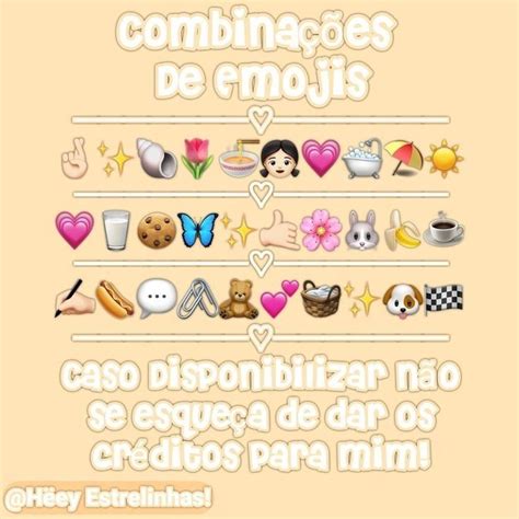 Liberando Combinações De Emojis Feitas por mim Combinações de