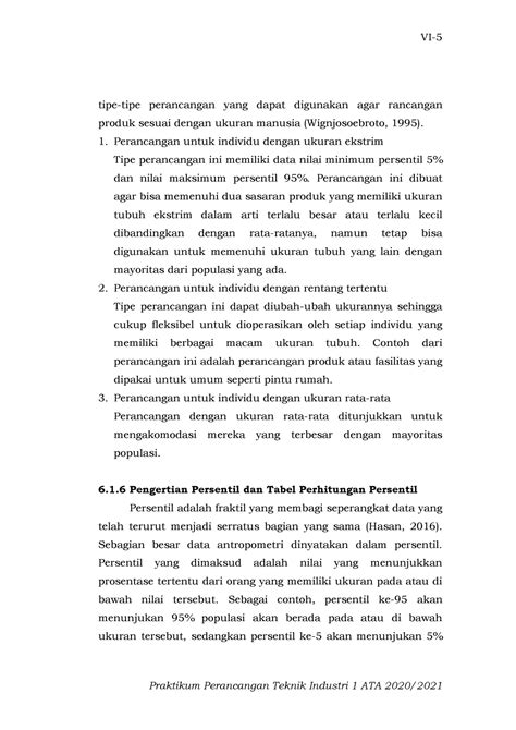 15 Bab Vi Antropometri 5 Vi Praktikum Perancangan Teknik Industri 1