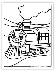 Train Coloring Pages (Free PDF Printables) - Simply Love Coloring