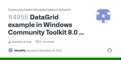 Datagrid Example In Windows Community Toolkit 8 0 Is Missing