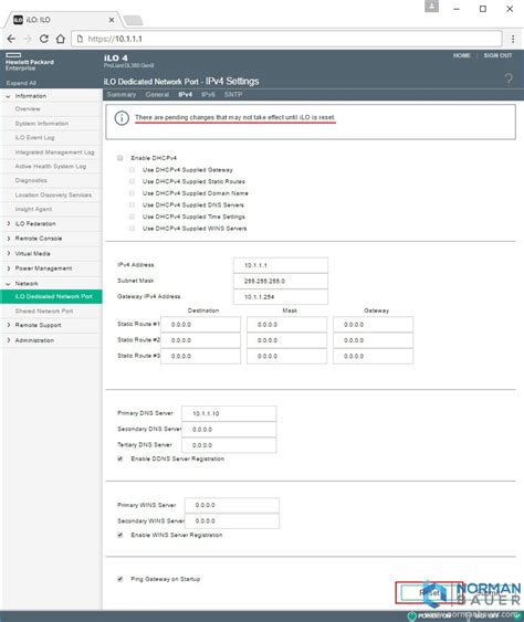 How to reset HP ILO (Integrated Lights Out)? | NORMAN BAUER