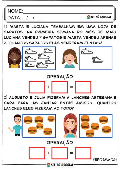 115 Atividades de Matemática 1º ano Mercado da Educação