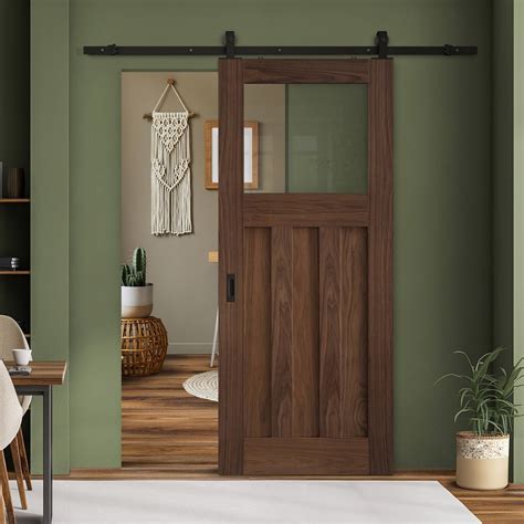 Liberty Doors Walnut Internal Fully Finished Clear Glass DX Sliding