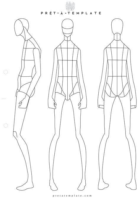 Fashion Model Drawing Templates