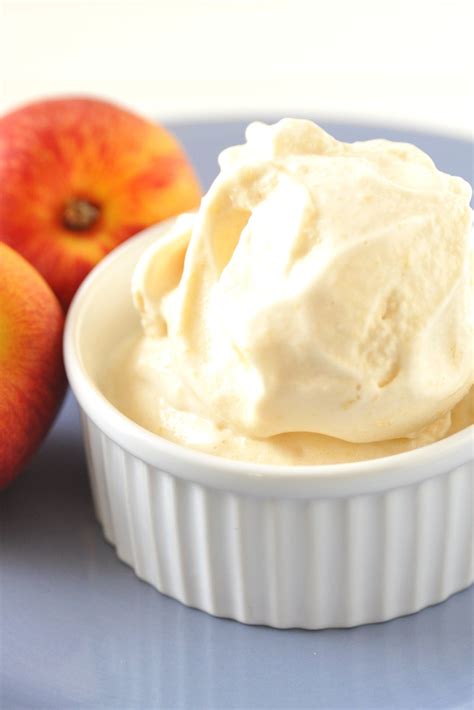 Homemade Peach Ice Cream Recipe With An Ice Cream Maker