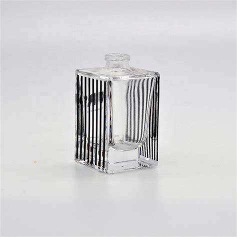 Ml Simple Design Empty Rectangle Fancy Crimp Neck Perfume Bottles