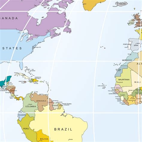 Mapa Mundo Rectangular Decora O De Paredes Casadart Pt