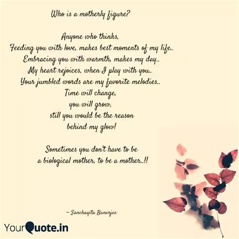 Who is a motherly figure?... | Quotes & Writings by Sanchayita Banerjee ...