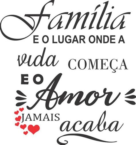 Adesivo Decorativo de Parede Frase Família e o Amor Gaudesivos