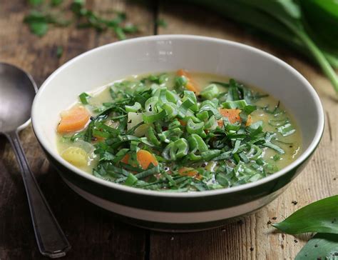 Wild Garlic Spring Soup Recipe Abel And Cole