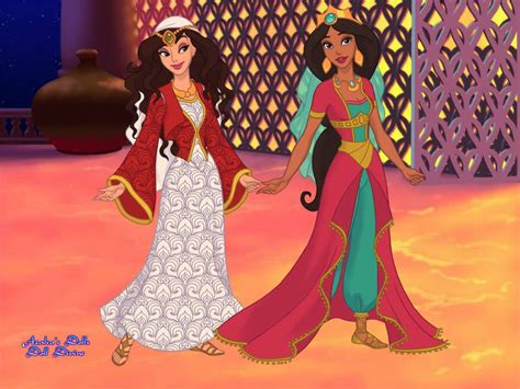 Princess Jasmine And Her Handmaid Dalia By Rainbowempress Disney