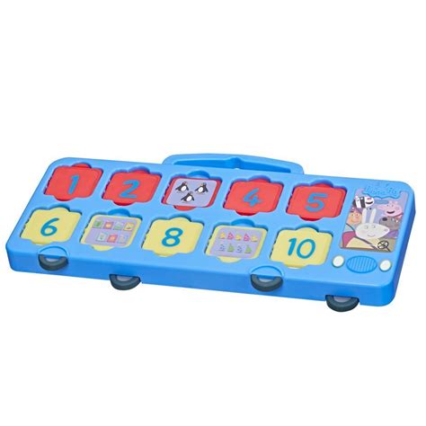 Peppa Pig Toys Peppa's 1-2-3 Bus, 1 to 10 Counting Toys, Interactive ...