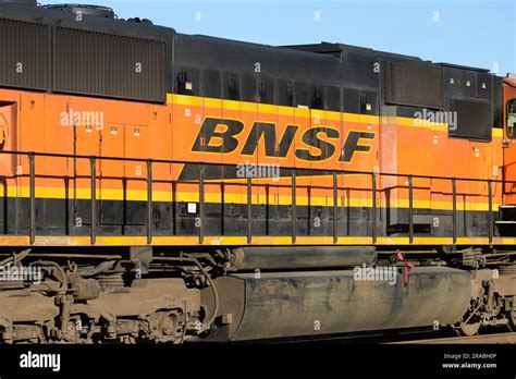 Seattle July 02 2023 Close Up Of Bnsf Freight Train Logo And